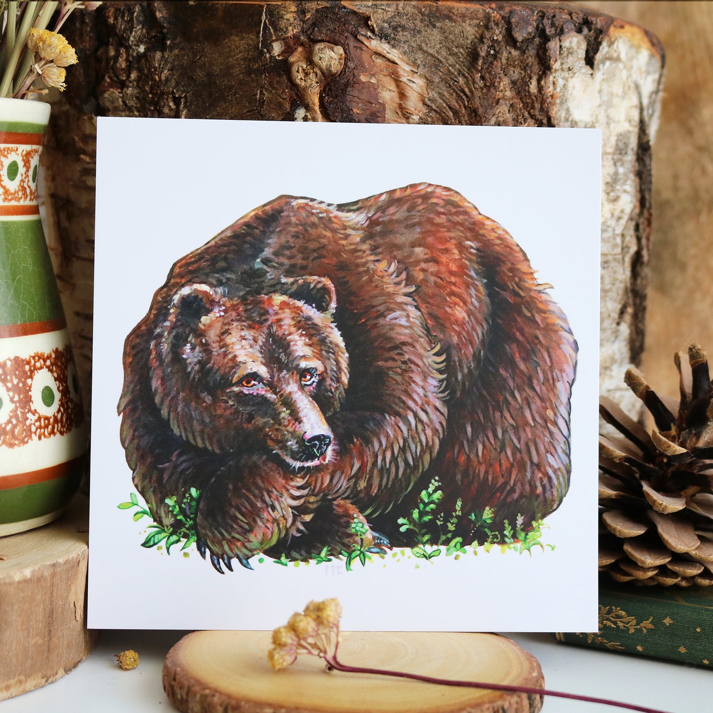 "Brown Bear" Postcard print